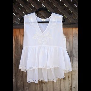 White Flowy Blouse